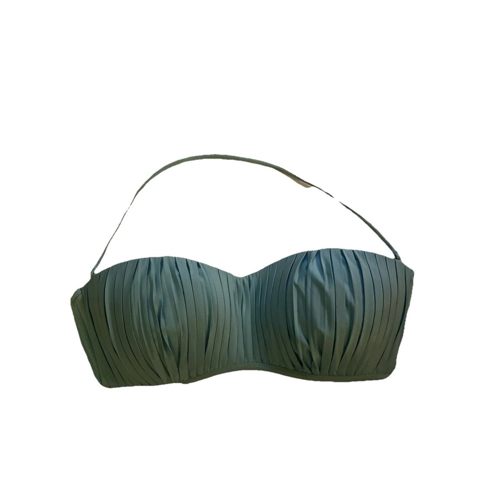 Seafolly Swimwear Seaform Green Soft Molded Cup Halter Bikini Top US Size 10